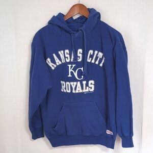 Stitches Merchandise Blue KC Royals Hooded Sweatshirt Size Medium